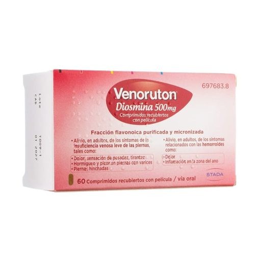 Venoruton Diosmina 500 mg, 60 comprimidos
