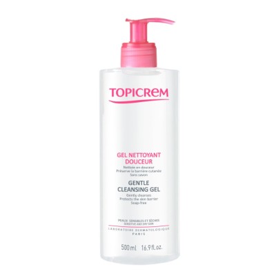 Topicrem HYDRA+ gel limpiador suave, 500 ml