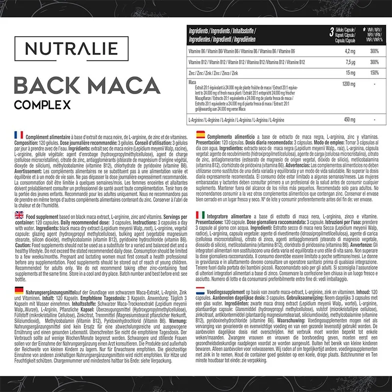 Nutralie Maca Negra Andina + Zinc | Farmacia Barata Nutralie Maca Negra Andina + Zinc | Farmacia Barata