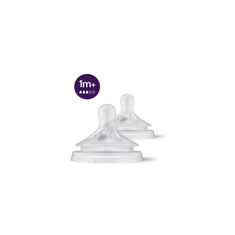 AVENT TETINA NATURAL FLUJO MEDIO NATURAL RESPONSE + 1 MES 2 UNIDADES