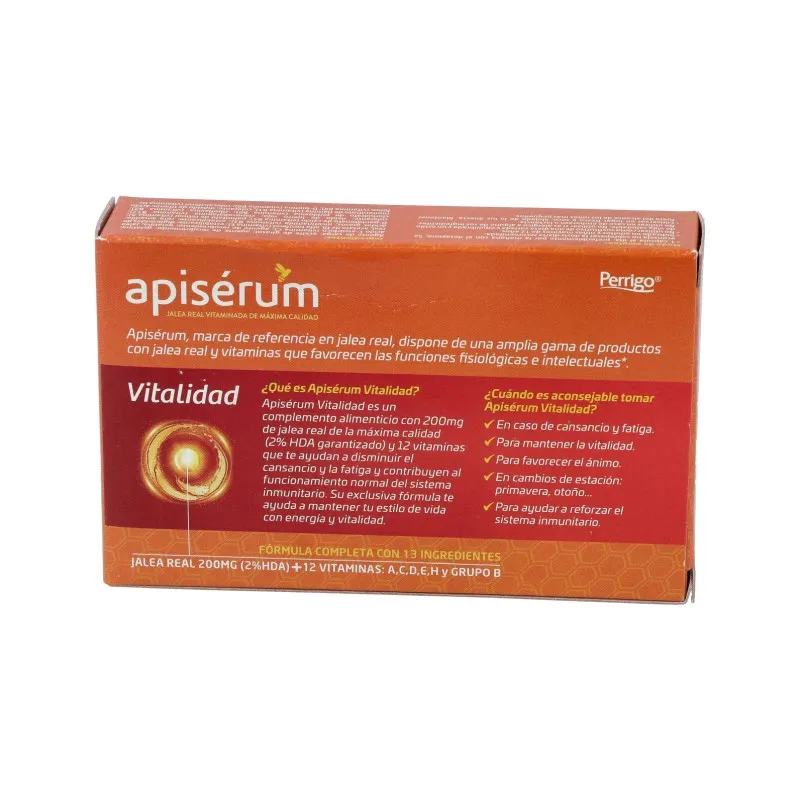 Apiserum Vitalidad 30 cápsulas | Farmacia Barata Apiserum Vitalidad 30 cápsulas | Farmacia Barata