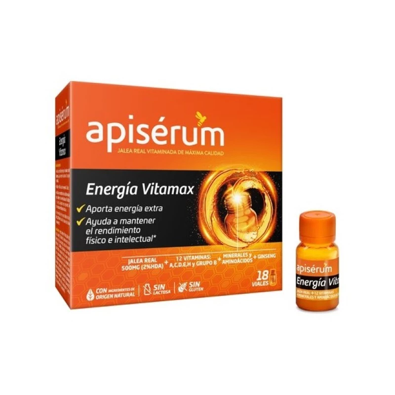 Apiserum Energía Vitamax, 18 Viales.
