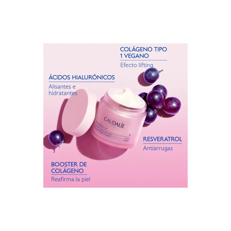 Caudalie Resveratrol Lift crema tisana de noche, 50 ml