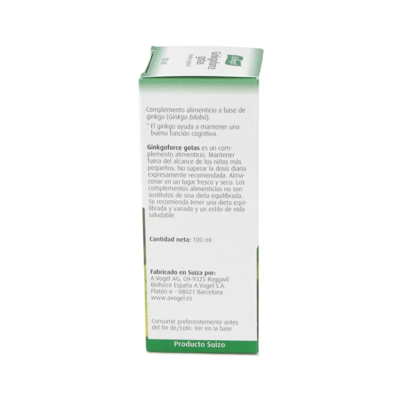 A. Vogel Ginkgoforce gotas, 100 ml | Farmacia Barata A. Vogel Ginkgoforce gotas, 100 ml | Farmacia Barata