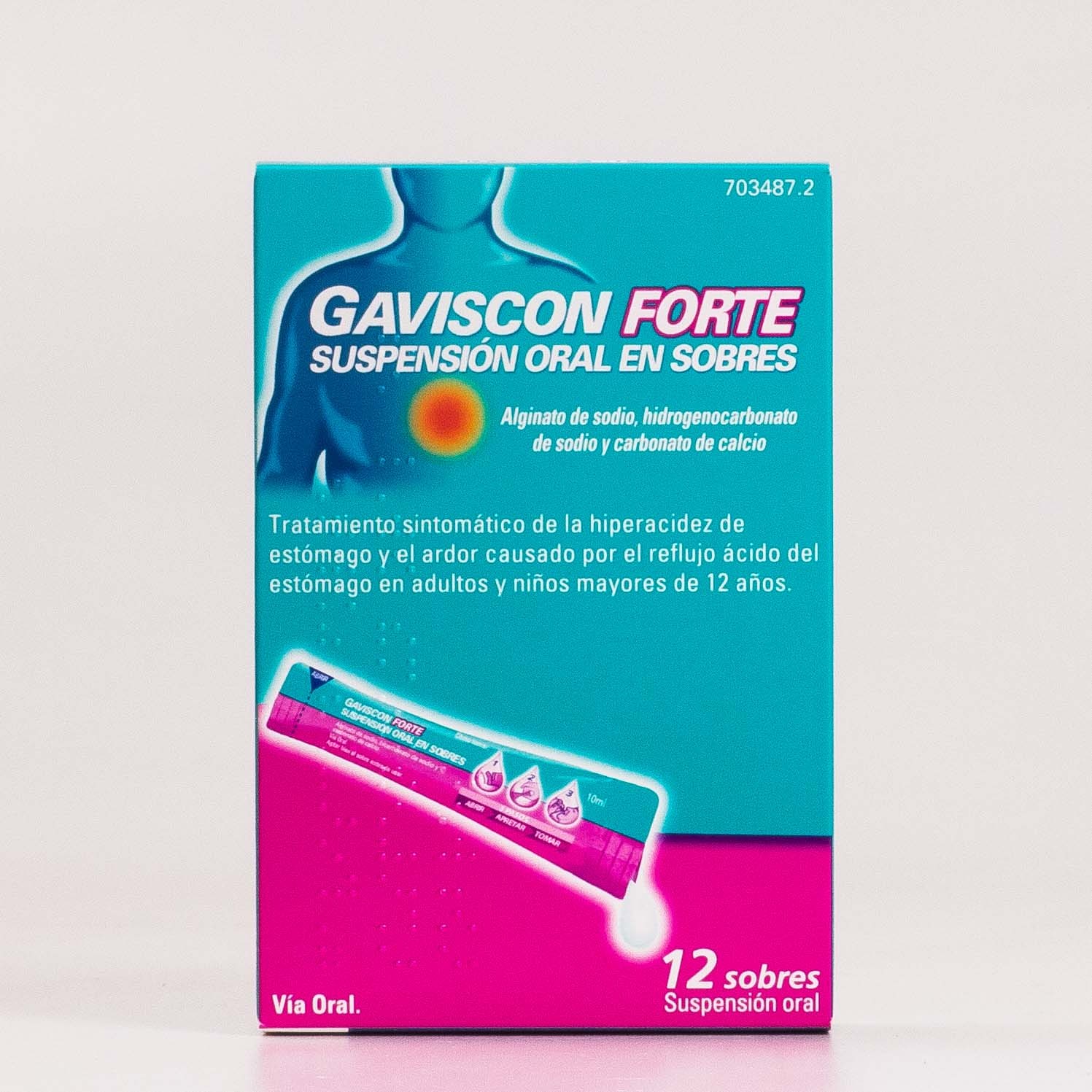 Gaviscon Forte Suspensión Oral, 12Sobres.