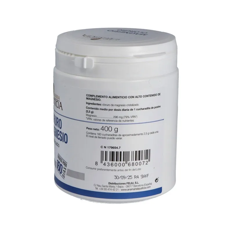 Cloruro de Magnesio Cristalizado 400gr | Farmacia Barata Cloruro de Magnesio Cristalizado 400gr | Farmacia Barata