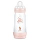 MAM Biberón Anti-Colic MATT - Rosa +4M, 320 ml