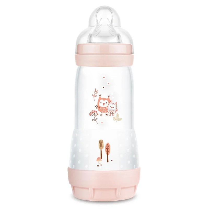 MAM Biberón Anti-Colic MATT - Rosa +4M, 320 ml