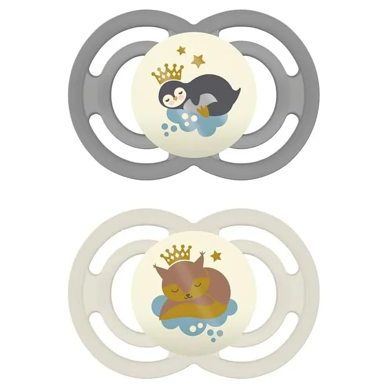 MAM Chupete Silicona Fisiologico Perfect Night +16M, 2 unidades MAM Chupete Silicona Fisiologico Perfect Night +16M, 2 unidades