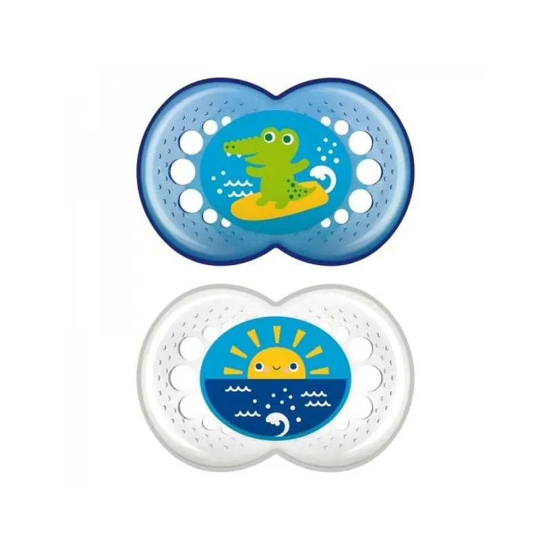 MAM Chupete Silicona Original Matt Azul +16M, 2 unidades MAM Chupete Silicona Original Matt Azul +16M, 2 unidades