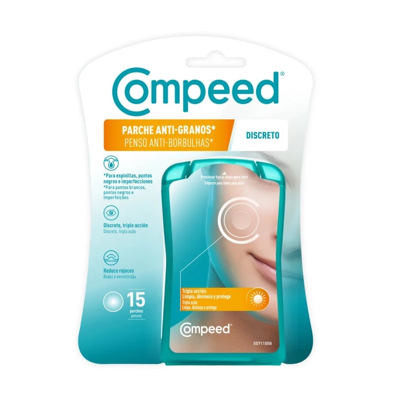 Compeed Parche Anti-Granos Discreto Triple Accion 15 uds