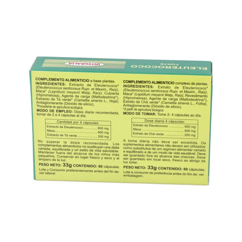 Integralia Eleuterococo Forte Eco 60 Cápsulas | Farmacia Barata