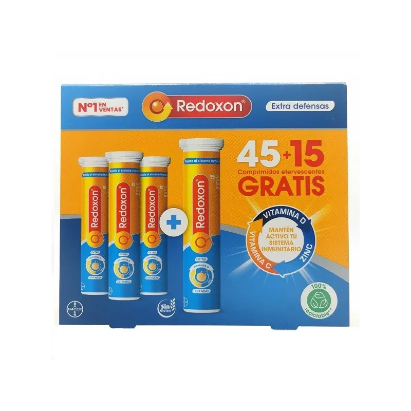 Redoxon Extra Defensas, 45+ 15 comp. efervescentes