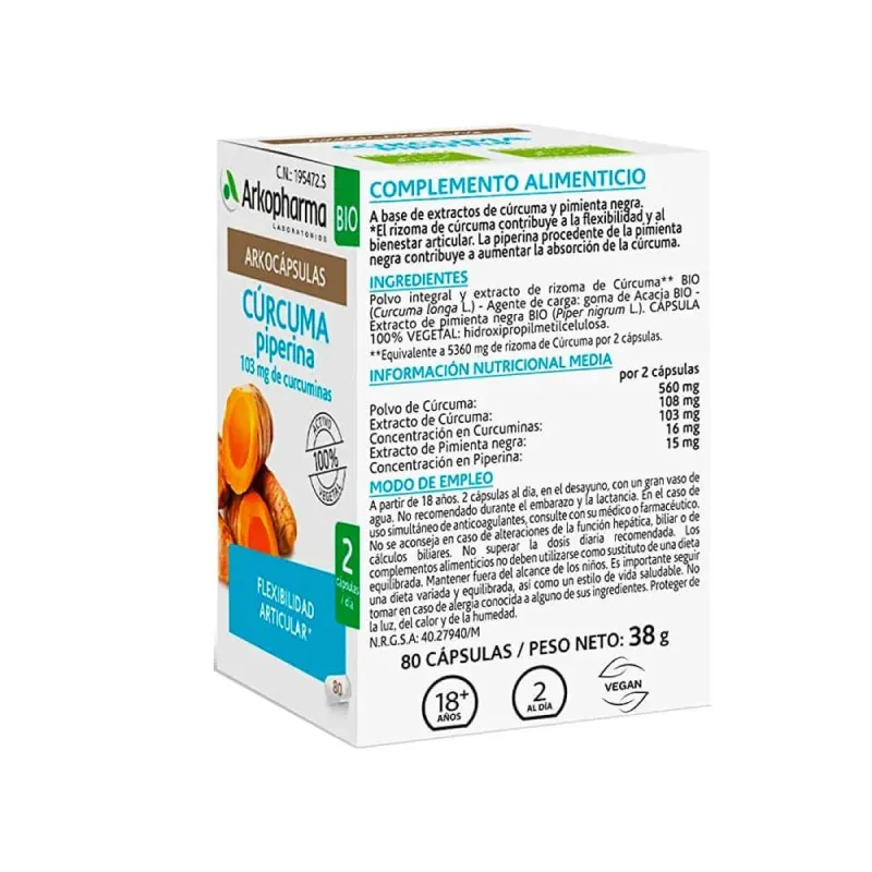 Arkopharma Cúrcuma Piperina | Farmacia Barata Arkopharma Cúrcuma Piperina | Farmacia Barata
