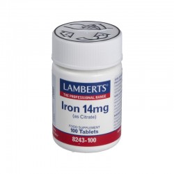 LAMBERTS Hierro 14 mg, 100 comprimidos.