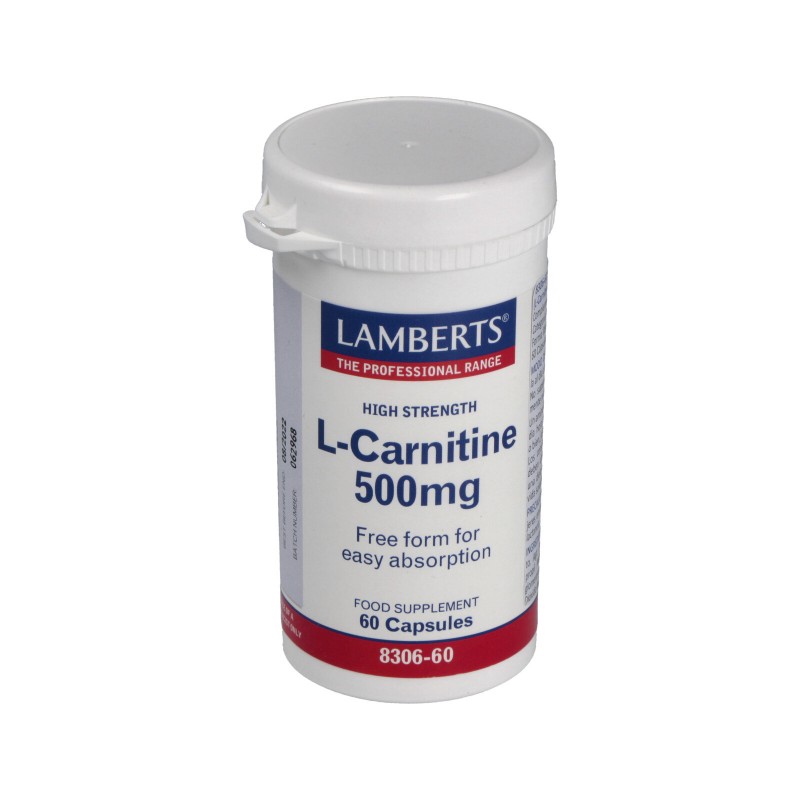 LAMBERTS L-Carnitina 500 mg, 60 cápsulas.