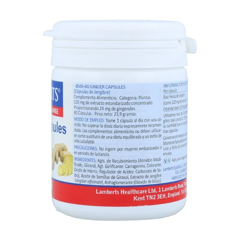 LAMBERTS Jengibre 60 cápsulas | Farmacia Barata LAMBERTS Jengibre 60 cápsulas | Farmacia Barata