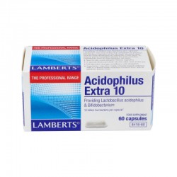 LAMBERTS Acidophilus Extra 10. Una al Día, 60 cápsulas.