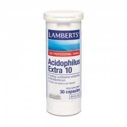 LAMBERTS Acidophilus Extra 10, 30 cápsulas.