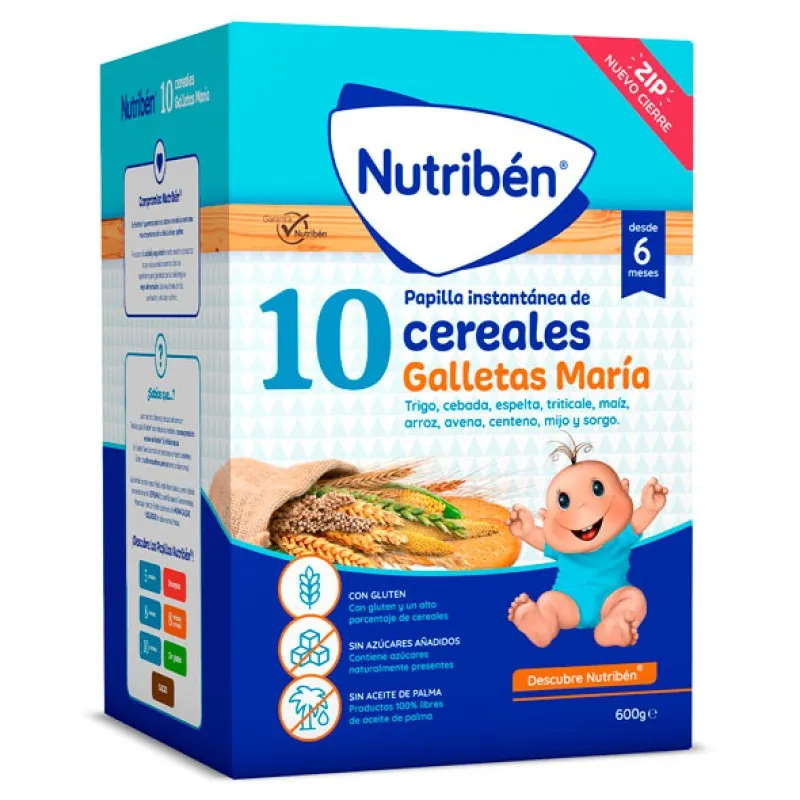 Nutriben 10 Cereales Galletas María 600g | Farmacia Barata