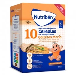 Nutriben 10 Cereales Miel, Galletas María 600g