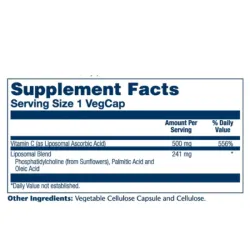 Solaray Small Liposomal Vit C 500 | Farmacia Barata Solaray Small Liposomal Vit C 500 | Farmacia Barata