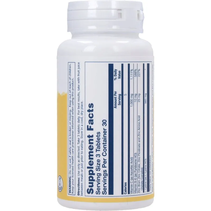 Solaray Plus L-Lysine 1000mg | Farmacia Barata