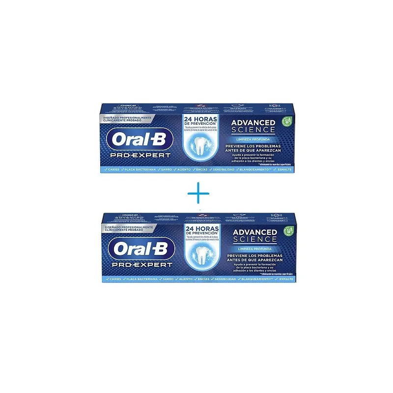 Oral B Pro science advanced pack ahorro, 2x75 ml