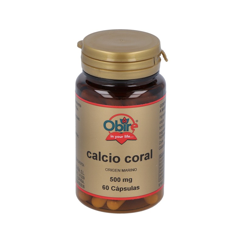 Obire calcio coral 500mg, 60 cápsulas.