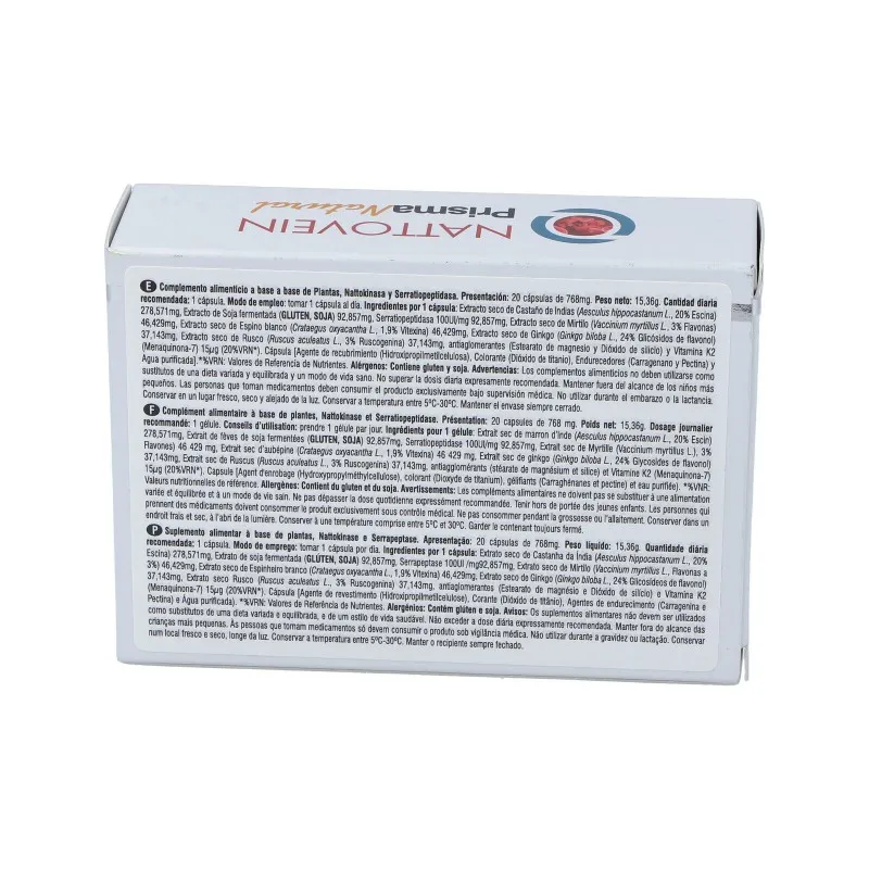 Prisma Natural Nattovein, 20 cápsulas | Farmacia Barata Prisma Natural Nattovein, 20 cápsulas | Farmacia Barata