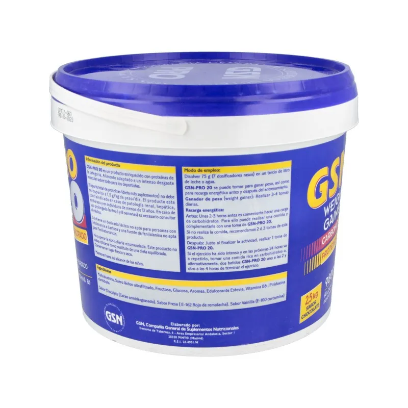 GSN Pro-20 Chocolate 2500 g | Farmacia Barata GSN Pro-20 Chocolate 2500 g | Farmacia Barata