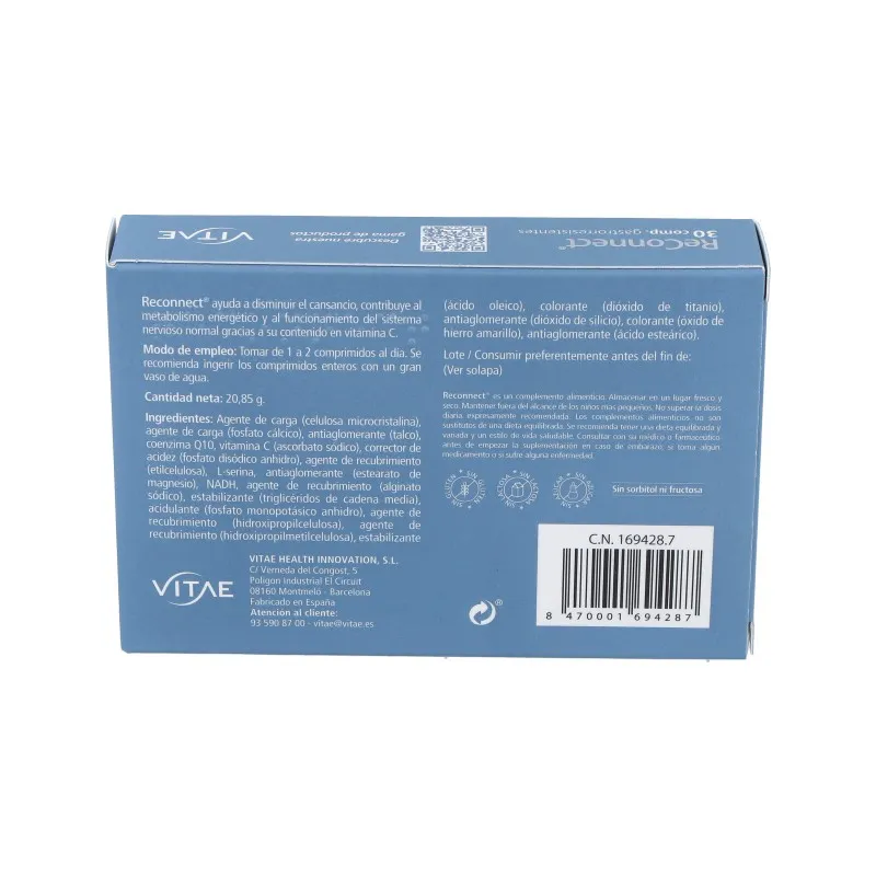 Vitae Reconnect, 30 comprimidos | Farmacia Barata Vitae Reconnect, 30 comprimidos | Farmacia Barata