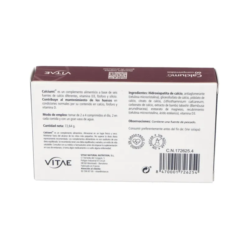 Vitae Calcium6 | Farmacia Barata Vitae Calcium6 | Farmacia Barata