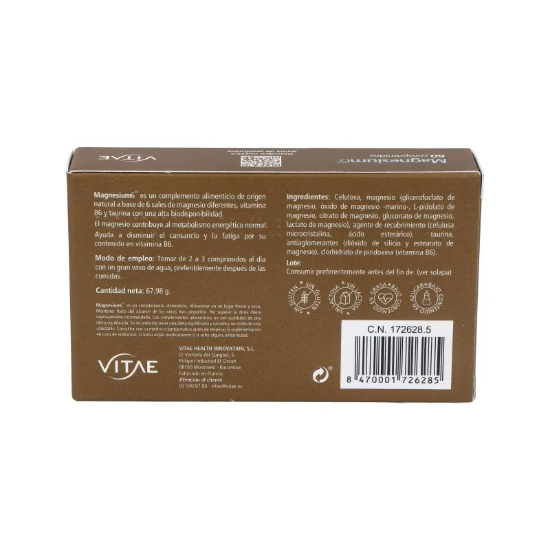 Vitae Magnesium6 | Farmacia Barata