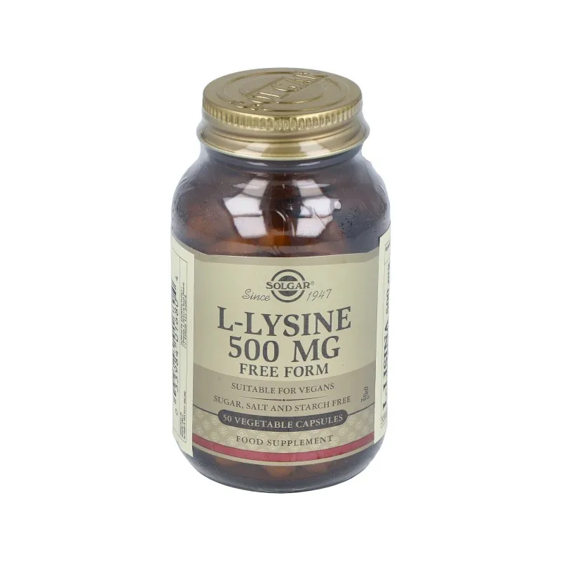 Solgar L-Lisina 500 mg, 50 Caps. Veg. | Farmacia Barata Solgar L-Lisina 500 mg, 50 Caps. Veg. | Farmacia Barata