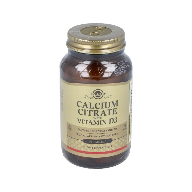 Solgar Calcio Citrato Vit D3 60 Comp | Farmacia Barata