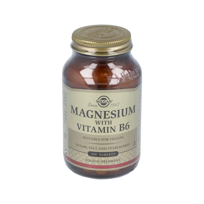 Solgar Magnesio + Vitamina B6, 250 comprimidos | Farmacia Barata