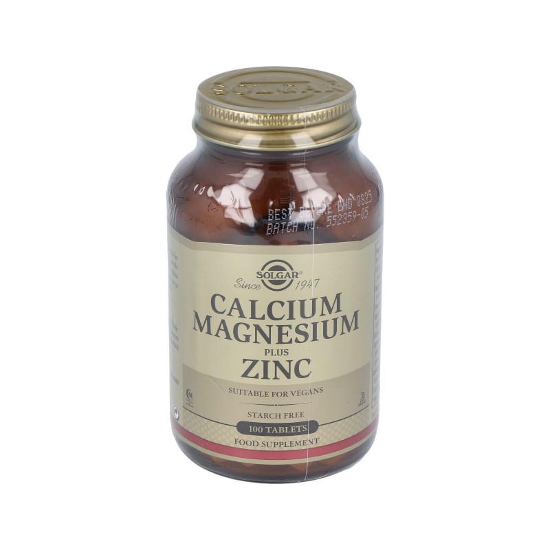 Solgar Calcium Magnesium Plus Zinc, 100 Comp.