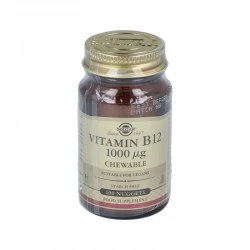 Solgar Vit B12 1000 mcg Cianocobalamina, 100 Comp. Masticables.