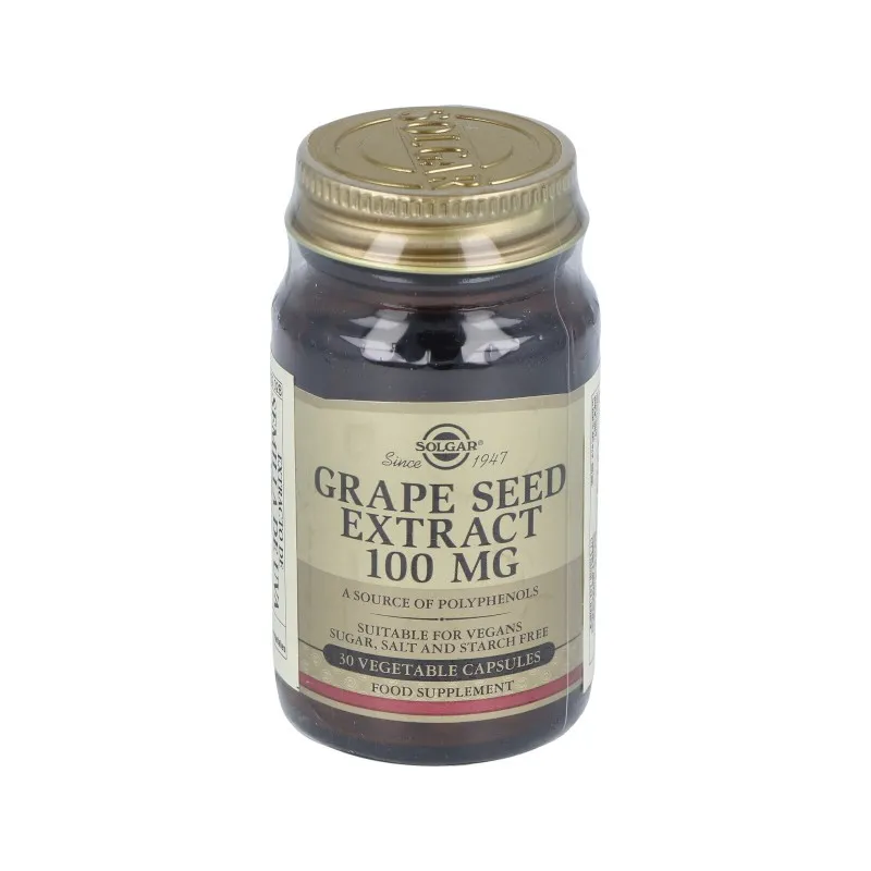 Solgar Extracto Semilla Uva 100mg 30 cápsulas | Farmacia Barata
