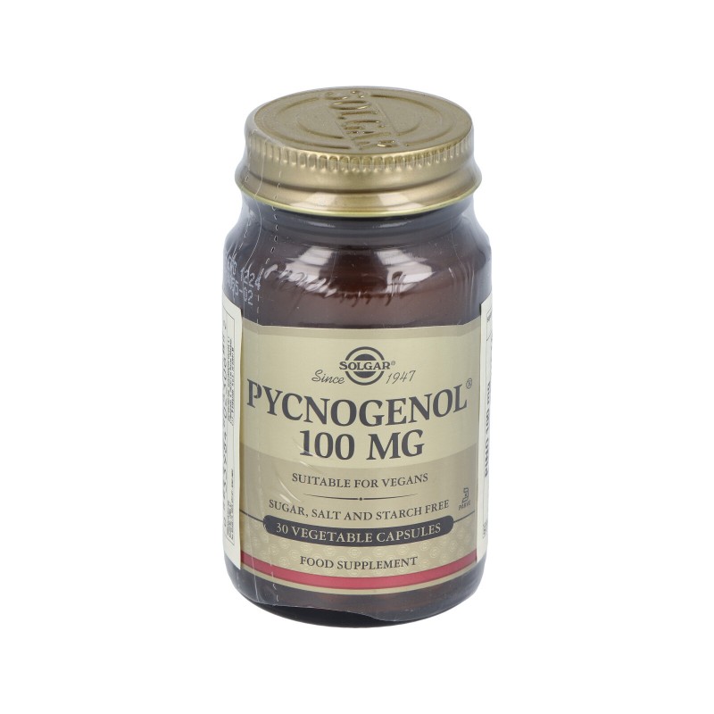 Solgar Extracto Corteza de Pino 100 mg. Pycnogenol, 30 Cápsulas Vegetal.