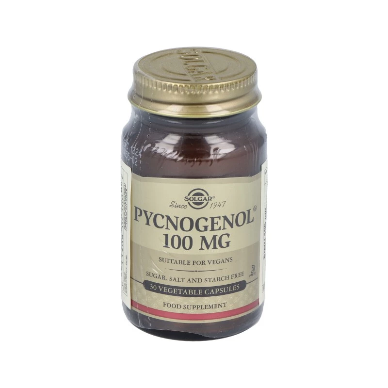 Solgar Extracto Corteza de Pino 100 mg. Pycnogenol, 30 Cápsulas Vegetal.