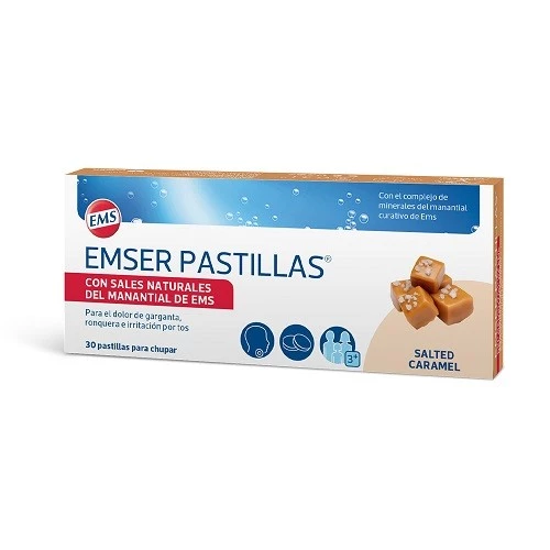 Emser pastillas con sales naturales sabor caramelo-sal, 30 Pastillas