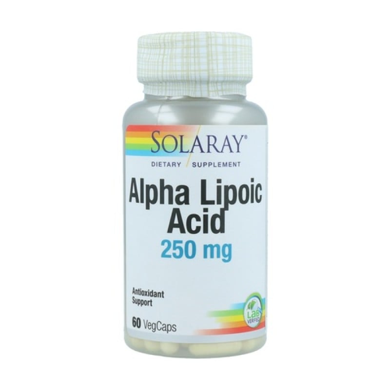 Solaray Alpha Lipoic Acid 250 mg, 60 cápsulas vegetales