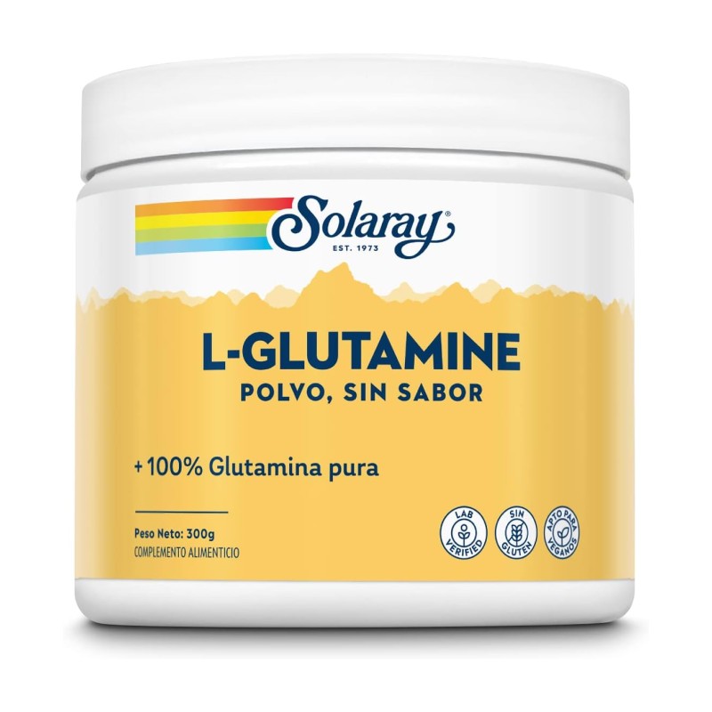Solaray L-Glutamine Polvo, 300 g sabor neutro