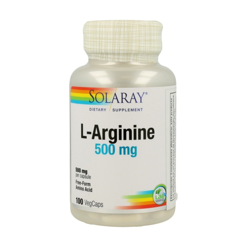 Solaray L-Arginine 500 mg - 100 vegcaps