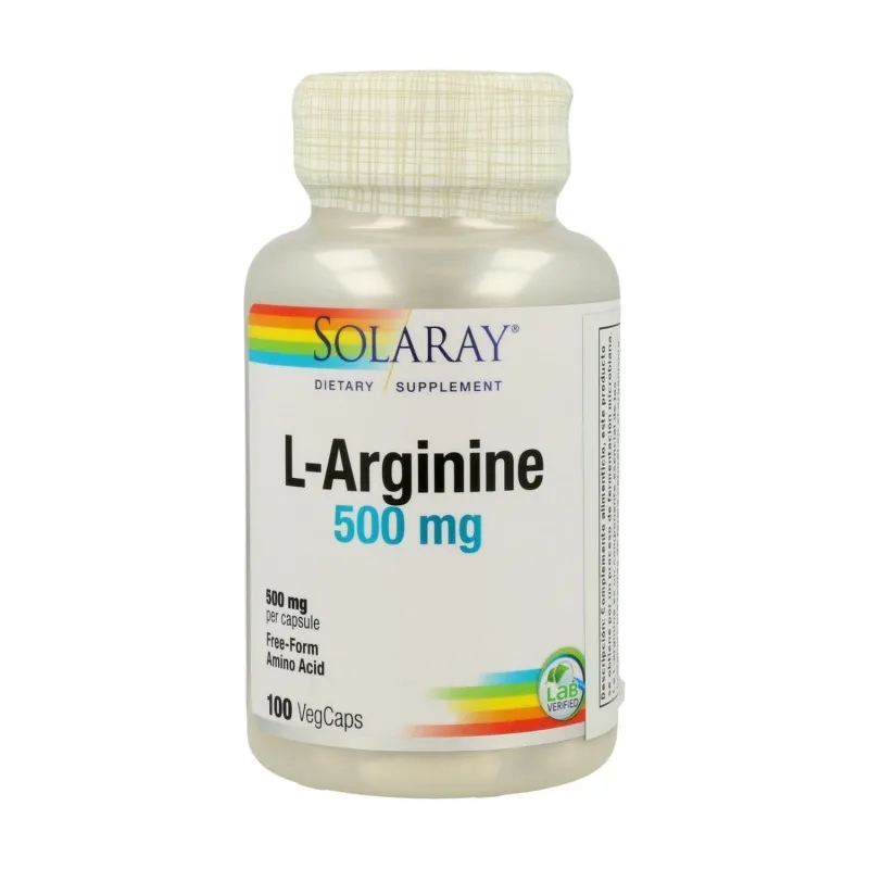 Solaray L-Arginina 500 mg | Farmacia Barata Solaray L-Arginina 500 mg | Farmacia Barata