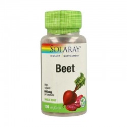 Solaray Beet Root (Remolacha), 100 cápsulas vegetales