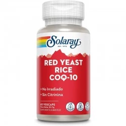 Solaray Levadura Arroz Rojo & Q10, 60 cápsulas vegetales