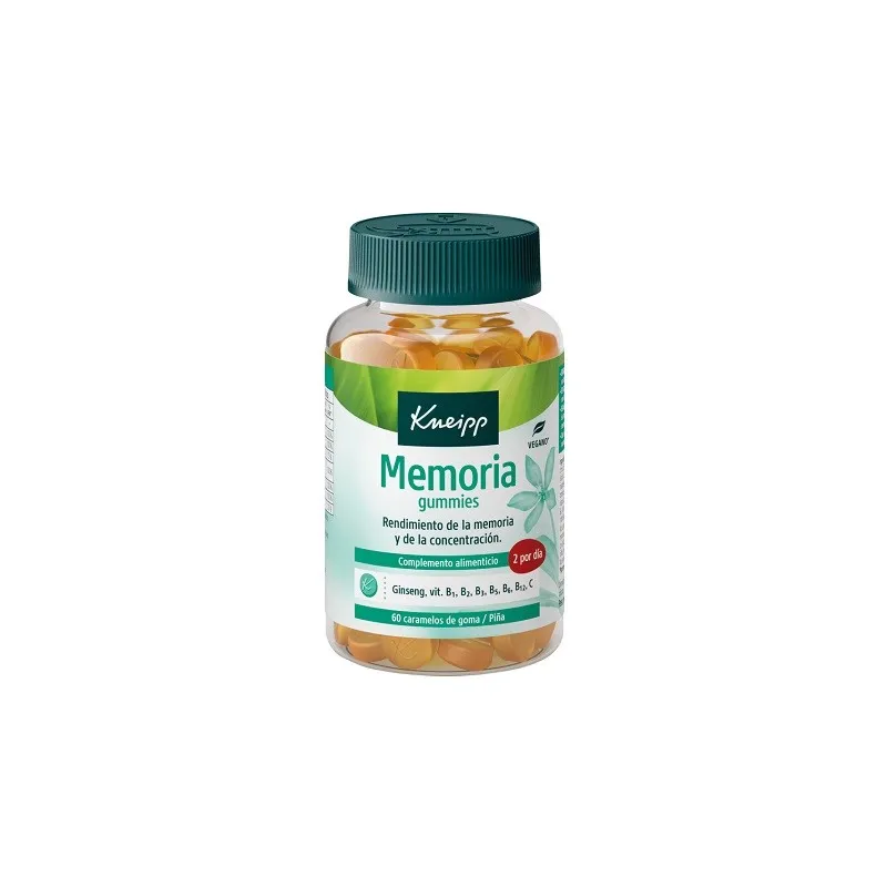 Kneipp Memoria gummies sabor piña, 60 gominolas